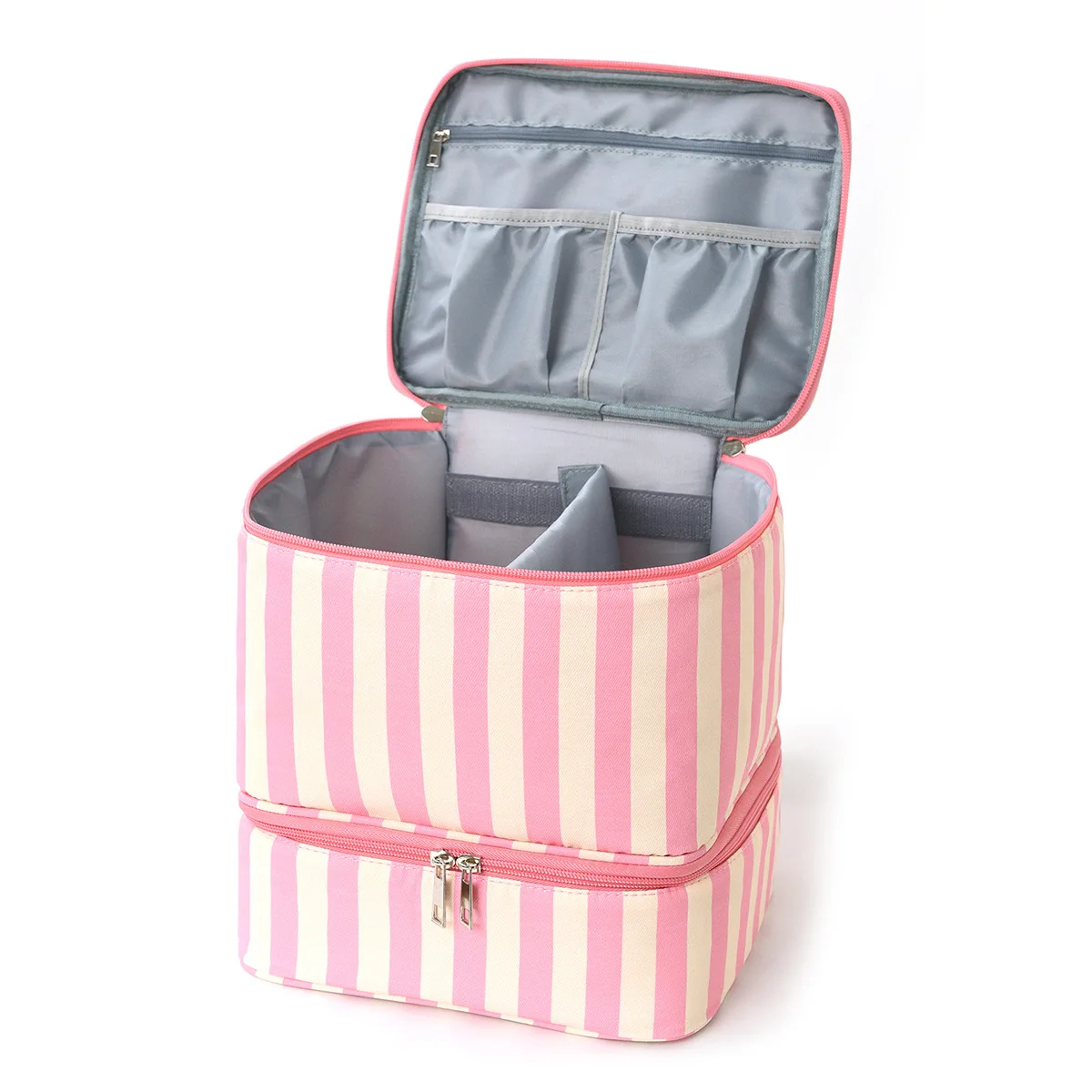 Portable Storage Bag Double Nail Polish Storage Bag Large Capacity High Value Striped Cosmetic Bag Fashion
Portable Storage Bag Double Nail Polish Storage Bag Large Capacity High Value Striped Cosmetic Bag Fashion