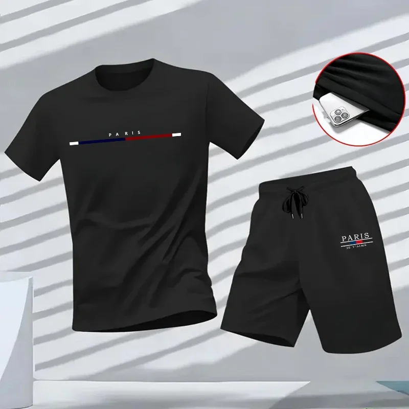 Men's Tracksuit Summer Daily Casual Fashion Sportswear 2pcs Set T-shirt and Sporty Shorts Male Home Outdoor Comfort Paris Outfit
Men's Tracksuit Summer Daily Casual Fashion Sportswear 2pcs Set T-shirt and Sporty Shorts Male Home Outdoor Comfort Paris Outfit