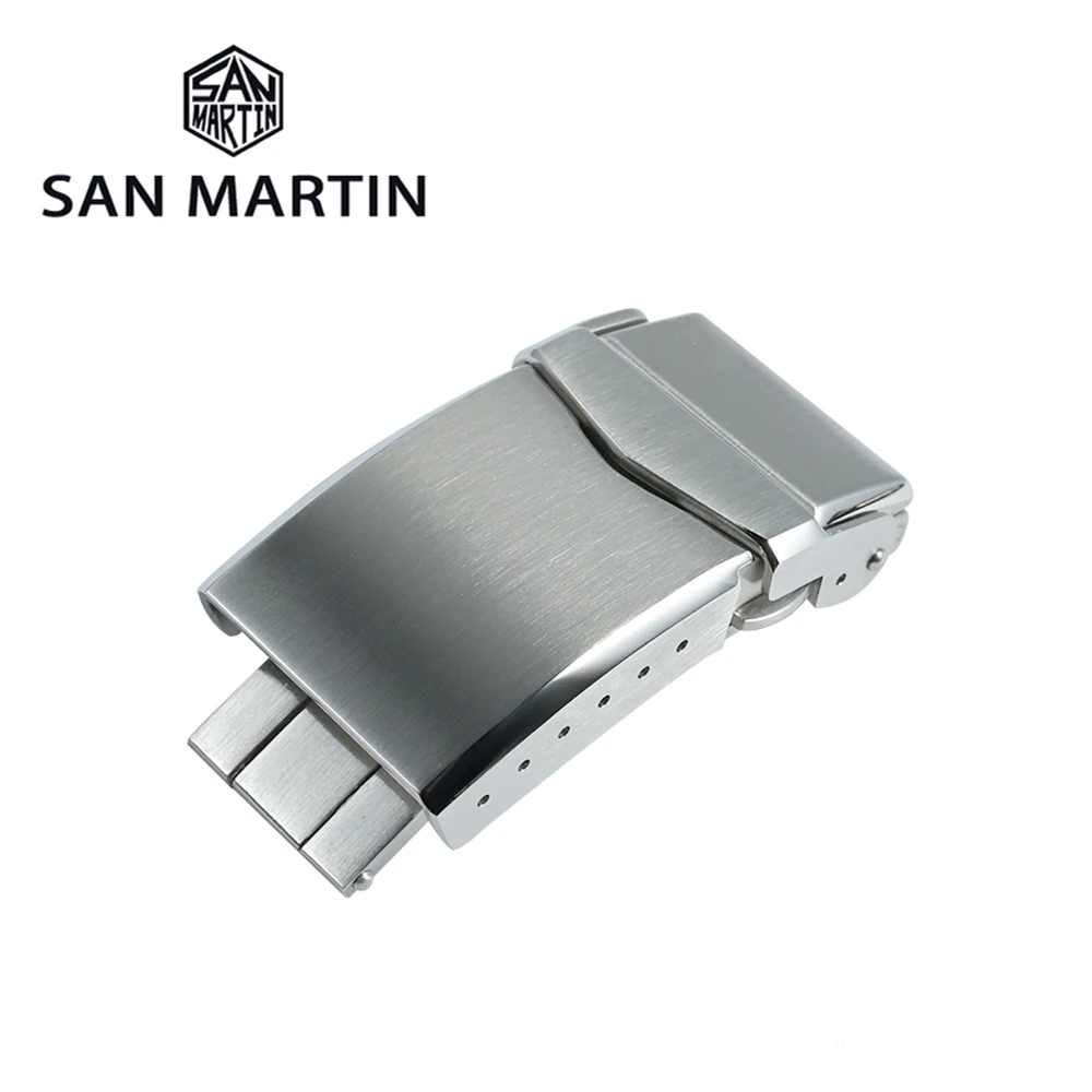 Застежка для часов San Martin, матовая складная застежка с безопасностью, 18 мм, 20 мм, твердая пряжка из нержавеющей стали 316L, 2 сложения, прочная
Застежка для часов San Martin, матовая складная застежка с безопасностью, 18 мм, 20 мм, твердая пряжка из нержавеющей стали 316L, 2 сложения, прочная