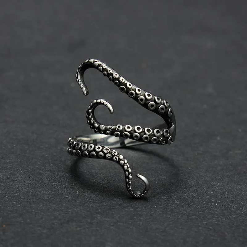 High Quality Titanium Steel Octopus Ring Opened Adjustable Resizable Finger Rings For Men Women Vintage Gothic Jewelry
High Quality Titanium Steel Octopus Ring Opened Adjustable Resizable Finger Rings For Men Women Vintage Gothic Jewelry