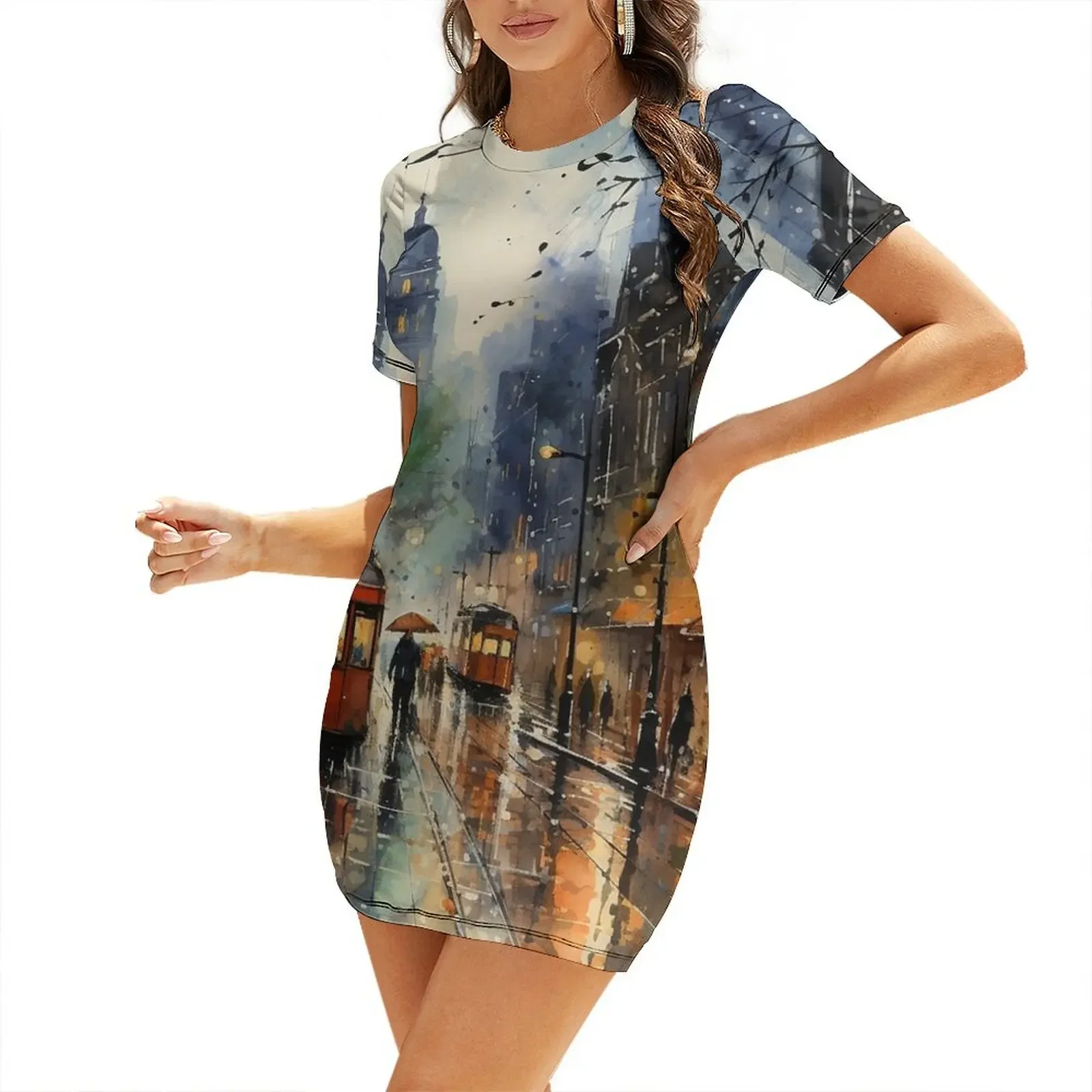 Rainy Day in San Francisco Short-Sleeved Dress Clothing summer dress womens 2026 Summer women's clothing
Rainy Day in San Francisco Short-Sleeved Dress Clothing summer dress womens 2026 Summer women's clothing