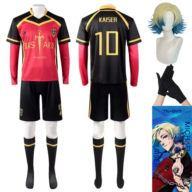 Anime Blue Lock Kaiser Cosplay Costumes Bastard Munchen Team Football Jersey Michael Kaiser Soccer Jersey Halloween Party Set
Anime Blue Lock Kaiser Cosplay Costumes Bastard Munchen Team Football Jersey Michael Kaiser Soccer Jersey Halloween Party Set