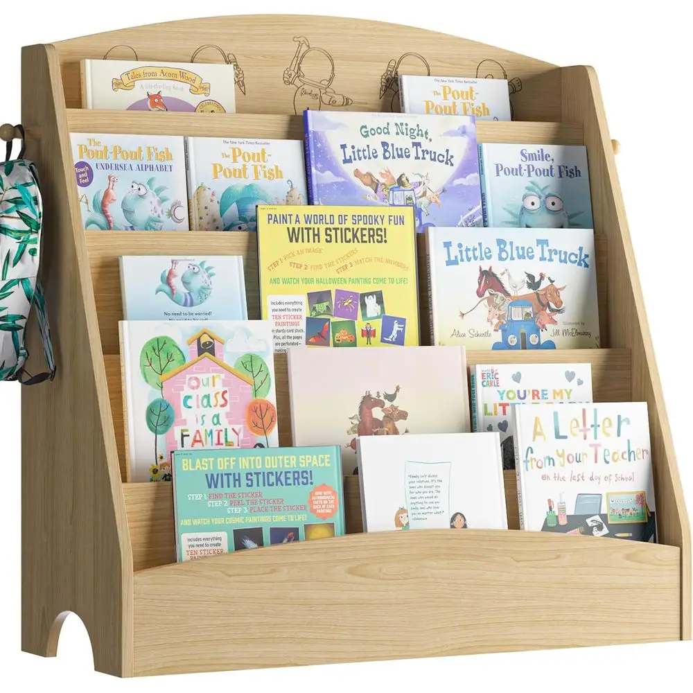 5-Tier Wooden Toddler Bookshelf for Nursery, Playroom, and Classroom
5-Tier Wooden Toddler Bookshelf for Nursery, Playroom, and Classroom