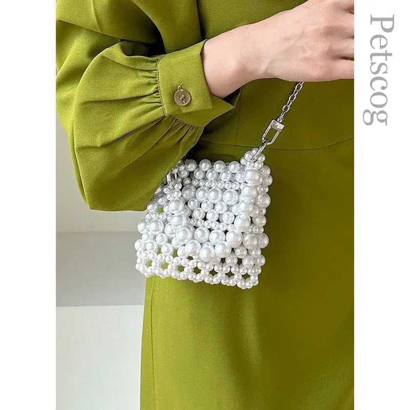 Luxury Design Women's Shoulder Bags Pearl Woven Hollow Out Crossbody Mini Purse 2023 New Fashion Hand Beaded Messenger Bag
Luxury Design Women's Shoulder Bags Pearl Woven Hollow Out Crossbody Mini Purse 2023 New Fashion Hand Beaded Messenger Bag