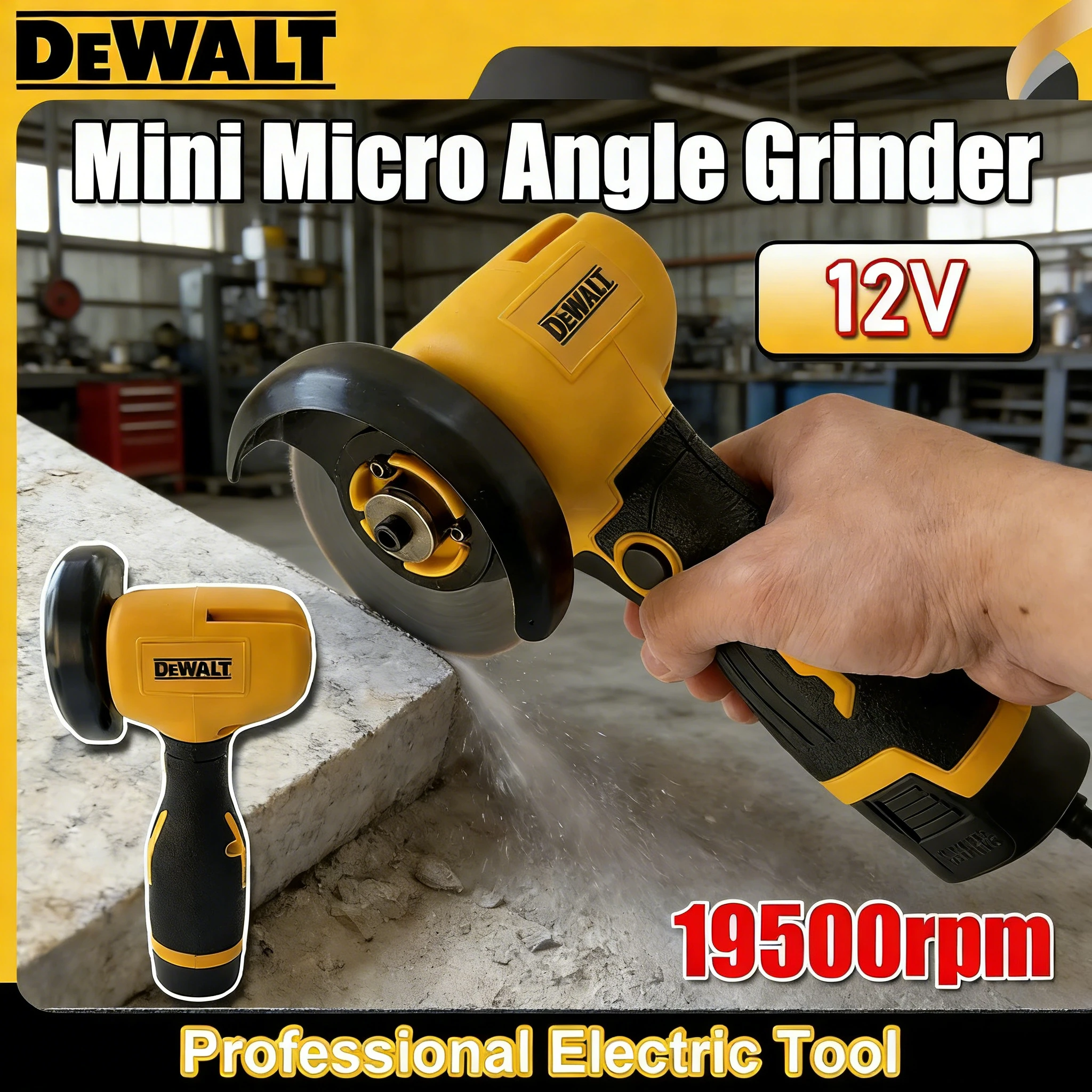 Dewalt 12V Brushless Mini Angle Grinder with Rechargeable Lithium Battery Cordless Polishing Machine Diamond Cutting For 12V
Dewalt 12V Brushless Mini Angle Grinder with Rechargeable Lithium Battery Cordless Polishing Machine Diamond Cutting For 12V