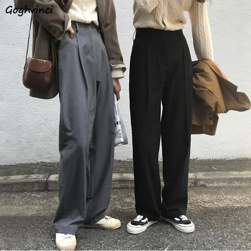 Wide Leg Pants Women S-4XL Vintage Loose Casual High Waist Korean Style Spring Solid All-match Chic Harajuku Streetwear Fashion
Wide Leg Pants Women S-4XL Vintage Loose Casual High Waist Korean Style Spring Solid All-match Chic Harajuku Streetwear Fashion