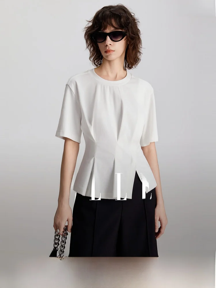 Elle Women's White Folded Collar Short Sleeve T-Shirt Summer New Design Sensation Shoulder Inner Wear Top Casual Style Cotton...
Elle Women's White Folded Collar Short Sleeve T-Shirt Summer New Design Sensation Shoulder Inner Wear Top Casual Style Cotton...