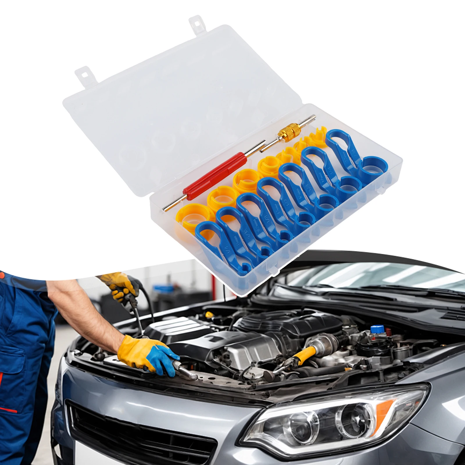 16-Piece Toolkit Car AC Tool Set Comprehensive Automotive Coverage Efficient Tight Space Use Lightweight Plastic And Metal
16-Piece Toolkit Car AC Tool Set Comprehensive Automotive Coverage Efficient Tight Space Use Lightweight Plastic And Metal
