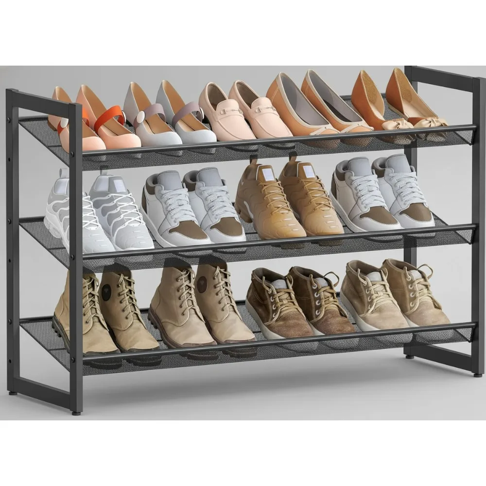 3-уровневая металлическая полка для обуви, штабелируемый органайзер для обуви с регулируемыми полками для хранения в гараже, вмещает 9-12 пар
3-уровневая металлическая полка для обуви, штабелируемый органайзер для обуви с регулируемыми полками для хранения в гараже, вмещает 9-12 пар