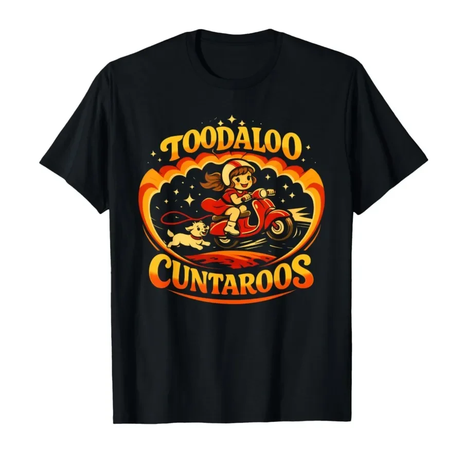 Toodaloo Cuntaroos Funny Retro Girl Dog Scooter Meme T-shirt For Men Women 100% Cotton T Shirts Short Sleeve Tops 0413-2
Toodaloo Cuntaroos Funny Retro Girl Dog Scooter Meme T-shirt For Men Women 100% Cotton T Shirts Short Sleeve Tops 0413-2