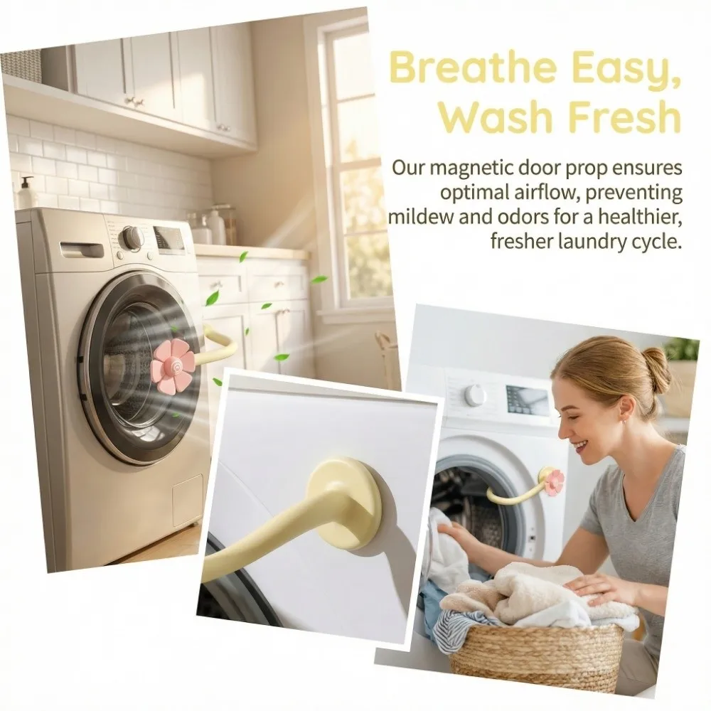 Magnetic Base Washing Machine Door Stopper Support Frame Flower Ventilation Buckle Magnetic Washer Door Holder Removable
Magnetic Base Washing Machine Door Stopper Support Frame Flower Ventilation Buckle Magnetic Washer Door Holder Removable
