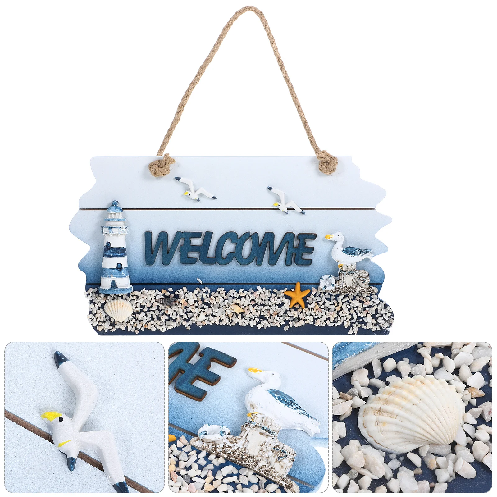 1Pcs Stylish Wooden Sign Mediterranean Decor Welcome Pendant Handy Long Lasting Wall Hanging Decoration
1Pcs Stylish Wooden Sign Mediterranean Decor Welcome Pendant Handy Long Lasting Wall Hanging Decoration