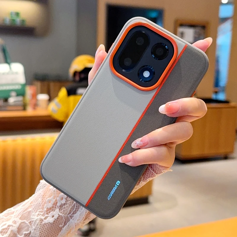 For OnePlus 15 Case Luxury Leather Texture Color-block Design Metal Camera Lens Ring Shockproof Bumper Back Cover
For OnePlus 15 Case Luxury Leather Texture Color-block Design Metal Camera Lens Ring Shockproof Bumper Back Cover