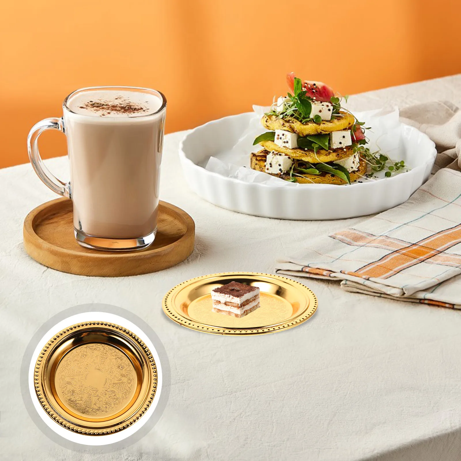 4Pcs Round Cake Plate European Style Serving Tray Snack Dessert Cheese Fruit Holder Coffee Table Tray Multifunctional 4 Inch
4Pcs Round Cake Plate European Style Serving Tray Snack Dessert Cheese Fruit Holder Coffee Table Tray Multifunctional 4 Inch