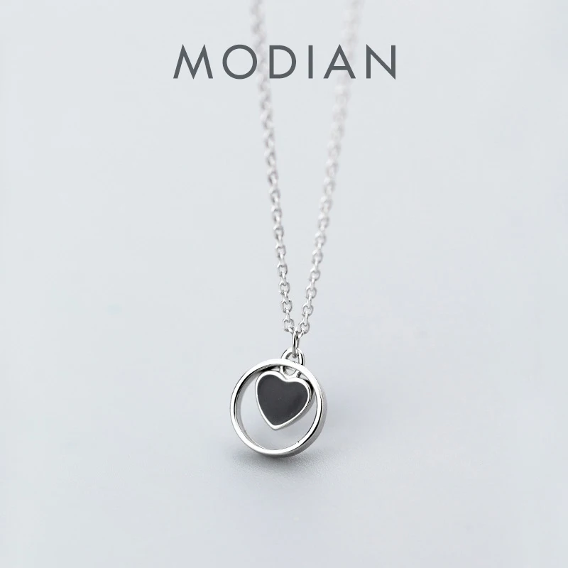 Modian Genuine 925 Sterling Silver Circle Round Enamel Heart Necklace Pendant for Women Chain Necklaces Pearl Jewelry Collar
Modian Genuine 925 Sterling Silver Circle Round Enamel Heart Necklace Pendant for Women Chain Necklaces Pearl Jewelry Collar