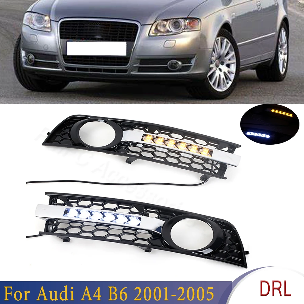 1 пара переднего бампера DRL дневных ходовых огней для Audi A4 B6 2001 2002 2003 2004 2005, противотуманная фара, решетка, рамка
1 пара переднего бампера DRL дневных ходовых огней для Audi A4 B6 2001 2002 2003 2004 2005, противотуманная фара, решетка, рамка
