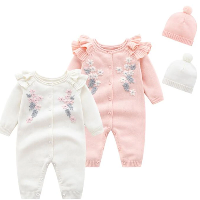 Infant Baby Girls Jumpsuit Knitting Long Sleeve Floral Embroidery Toddler Baby Girl Romper Spring Autumn Baby Girls Clothes
Infant Baby Girls Jumpsuit Knitting Long Sleeve Floral Embroidery Toddler Baby Girl Romper Spring Autumn Baby Girls Clothes