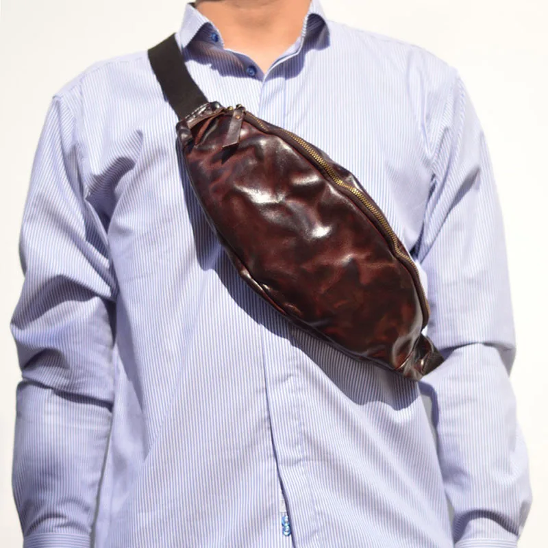 2025 Men's Vegetable-Tanned Full-Grain Cowhide Crossbody Bag Minimalist Chest Waist Bag with Adjustable Strap
2025 Men's Vegetable-Tanned Full-Grain Cowhide Crossbody Bag Minimalist Chest Waist Bag with Adjustable Strap