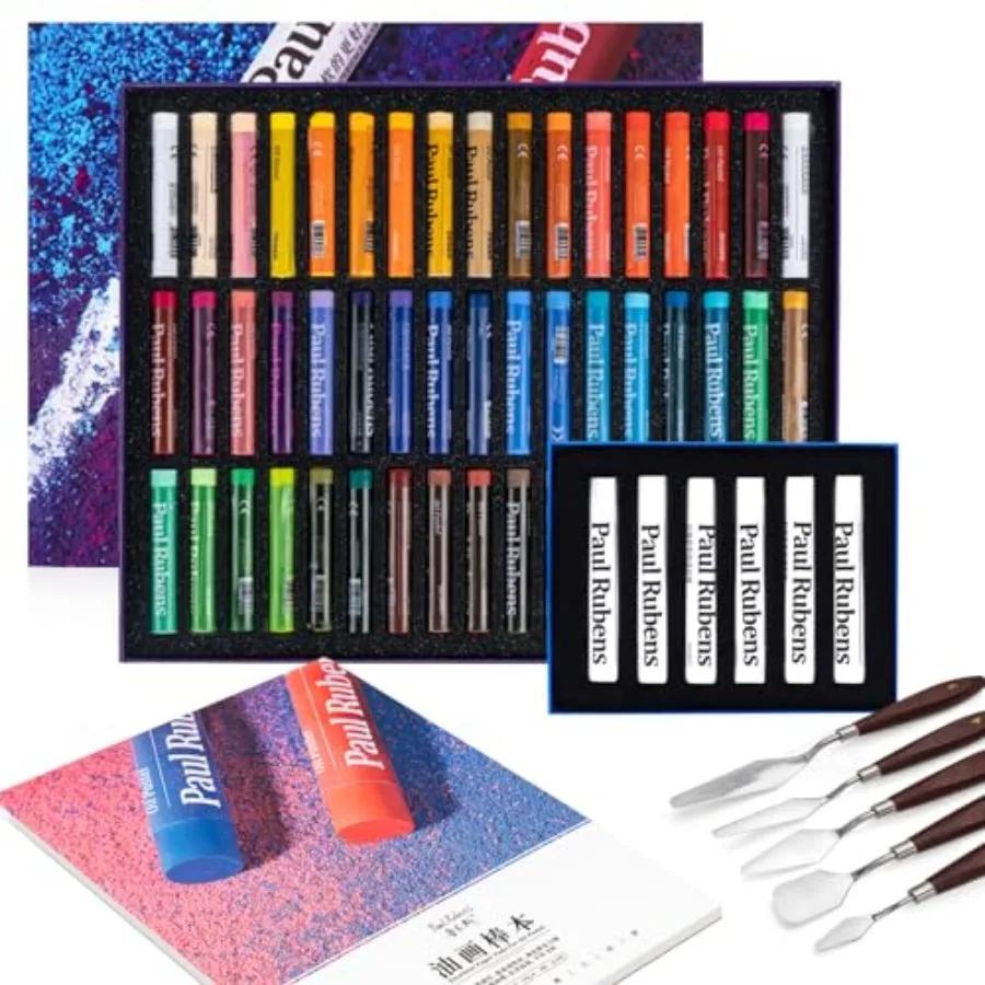 Oil Pastels Set with 50 Colors Artist Soft Oil Pastels+6 Pcs White Oil Pastels+8.7 x 11.7 Inch Oil Pastel Book 30 Sheets +5 Pal
Oil Pastels Set with 50 Colors Artist Soft Oil Pastels+6 Pcs White Oil Pastels+8.7 x 11.7 Inch Oil Pastel Book 30 Sheets +5 Pal