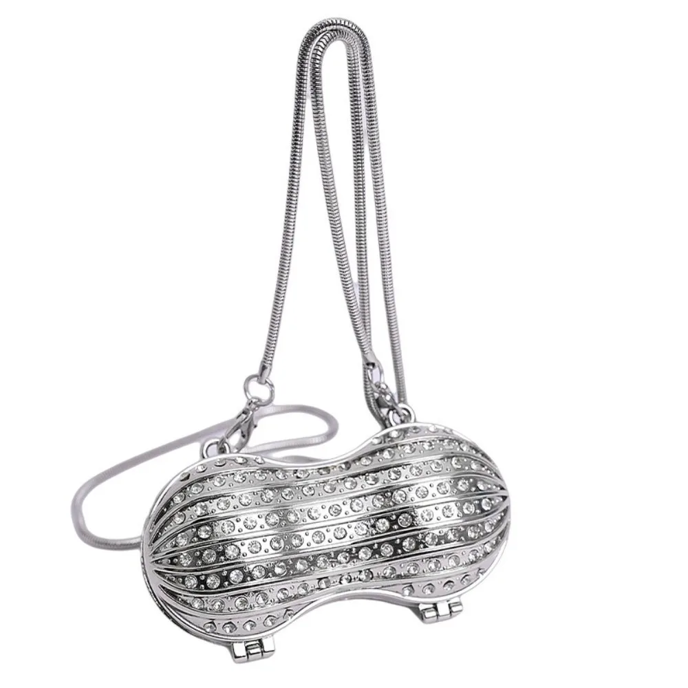 Fashion Creative MIni Peanut Bag Magnetic Snap Acrylic Crystal Peanut Sling Bag Alloy Lightweight Cross Body Bag Party
Fashion Creative MIni Peanut Bag Magnetic Snap Acrylic Crystal Peanut Sling Bag Alloy Lightweight Cross Body Bag Party