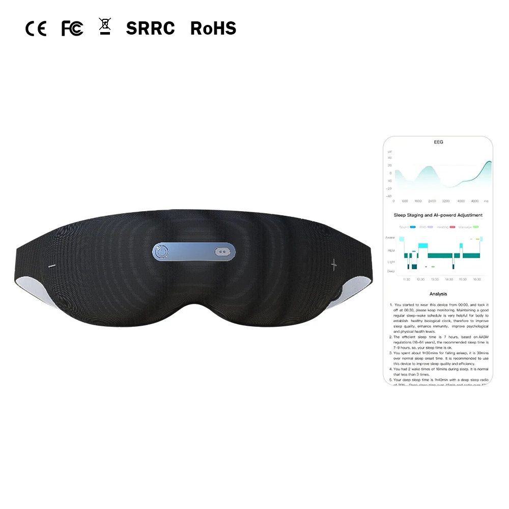 3d Smart Sleep Support EEG Sleeping Eye Mask Massage Equipment Sleep Aid Device Analyzer for Deep Sleep
3d Smart Sleep Support EEG Sleeping Eye Mask Massage Equipment Sleep Aid Device Analyzer for Deep Sleep