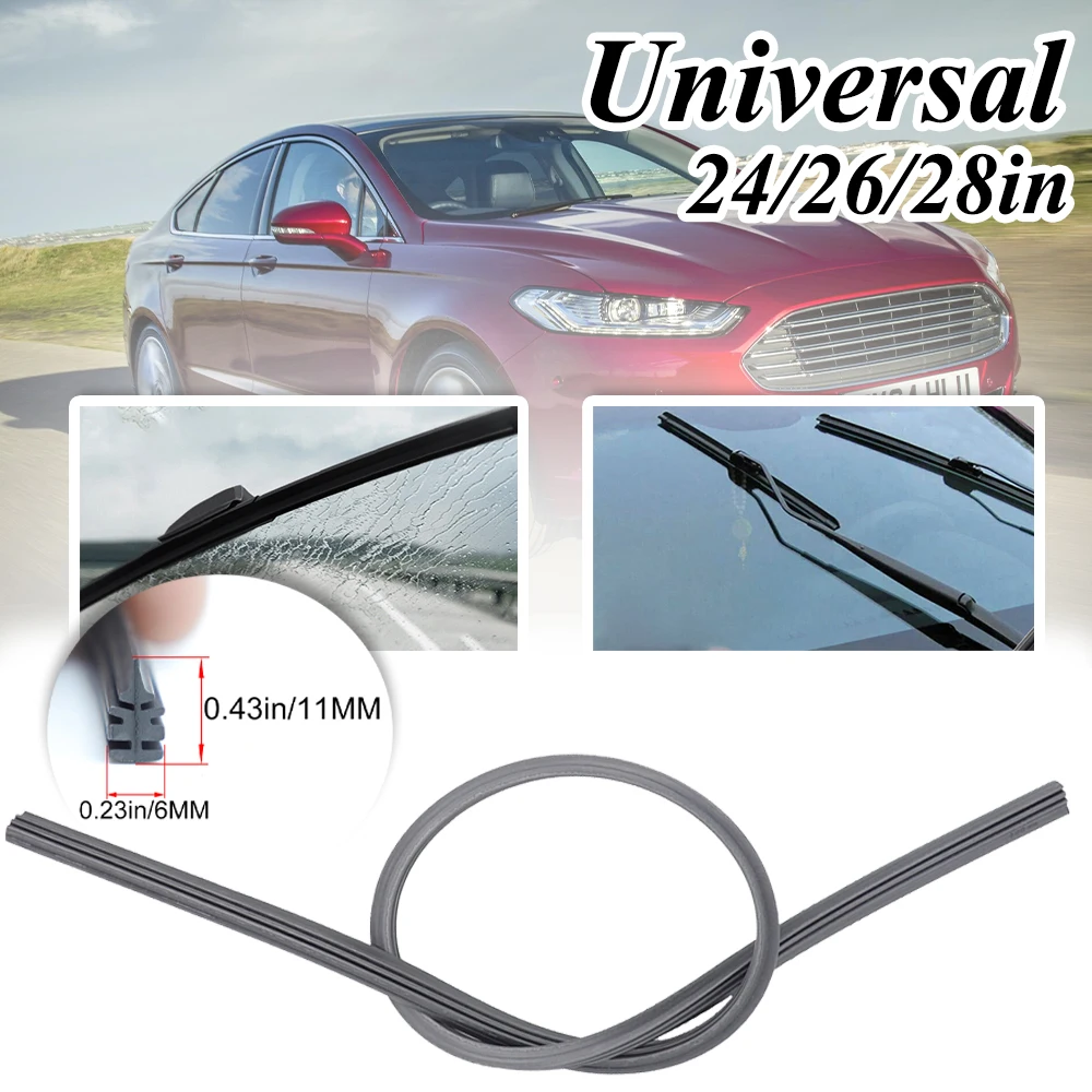 2pcs Car Universal Rubber Windscreen Wiper Blade Refill Wash Strip Windshield 24/26/28in For Lexus Jeep Land Rover Citroen Tesla
2pcs Car Universal Rubber Windscreen Wiper Blade Refill Wash Strip Windshield 24/26/28in For Lexus Jeep Land Rover Citroen Tesla