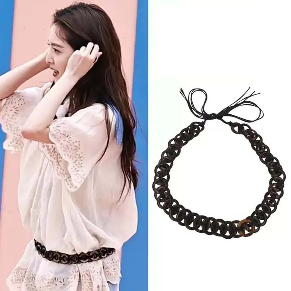 Women Vintage Coconut Shell Woven Belt Fashion Versatile Coffee Ethnic Style Weaving Beaded Waistband Retro Long Waist Chain
Women Vintage Coconut Shell Woven Belt Fashion Versatile Coffee Ethnic Style Weaving Beaded Waistband Retro Long Waist Chain