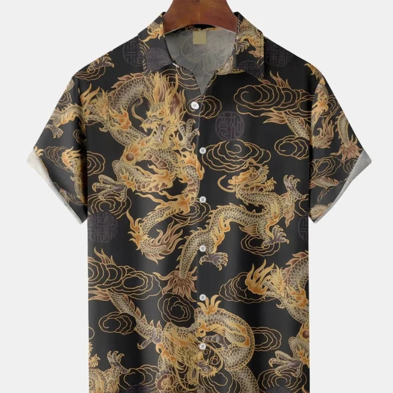 Unisex Chinese Dragon Hawaiian Shirt Button Down Short Sleeve Funny Printed Shirt Crewneck Costume Shirts
Unisex Chinese Dragon Hawaiian Shirt Button Down Short Sleeve Funny Printed Shirt Crewneck Costume Shirts