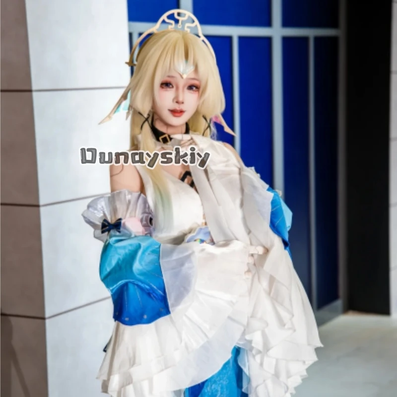 KS*22Anime Game Honkai:Star Rail Cosplay Pearl Costume Beautiful Blue Gradient Fashion Train High Slit Dress Long Wigs Halloween
KS*22Anime Game Honkai:Star Rail Cosplay Pearl Costume Beautiful Blue Gradient Fashion Train High Slit Dress Long Wigs Halloween