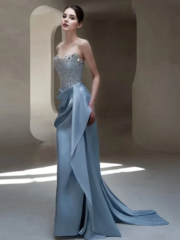 Blue Strapl Fi Tail Evening Gown Wedding Dr Engagement Par Host Dr New 2026 High-End Sense Cus-Made
Blue Strapl Fi Tail Evening Gown Wedding Dr Engagement Par Host Dr New 2026 High-End Sense Cus-Made