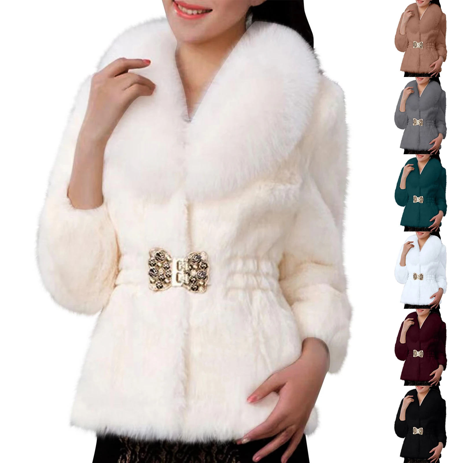 Solid Color V-Neck Plush Jacket Shawl Collar Cardigan Sweater Ladies' Fashionable Warm Jacket Winter Fur Collar Jacket
Solid Color V-Neck Plush Jacket Shawl Collar Cardigan Sweater Ladies' Fashionable Warm Jacket Winter Fur Collar Jacket