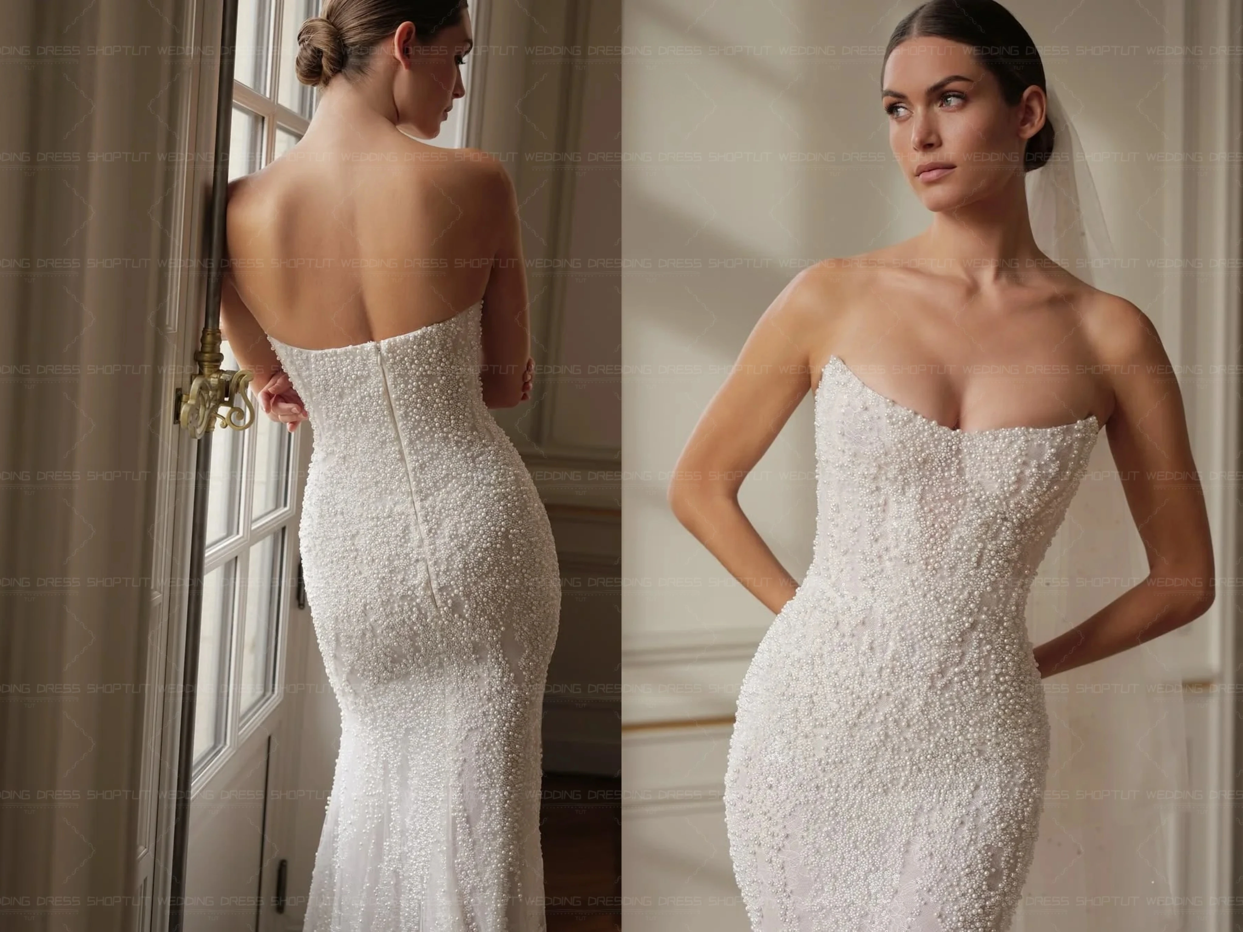 TLIT Exquisite and Sexy Wedding Dress Beaded Strapless Sleeveless Detachable Drawl Mermaid Wedding Dress Vestido de novia 2025
TLIT Exquisite and Sexy Wedding Dress Beaded Strapless Sleeveless Detachable Drawl Mermaid Wedding Dress Vestido de novia 2025