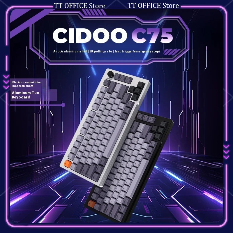 Проводная клавиатура Chidu C75, клавиатура с магнитной осью для киберспорта, клавиатура из алюминиевого сплава Valorant Fps Gaming Rt, специальная прокладка с возможностью горячей замены
Проводная клавиатура Chidu C75, клавиатура с магнитной осью для киберспорта, клавиатура из алюминиевого сплава Valorant Fps Gaming Rt, специальная прокладка с возможностью горячей замены