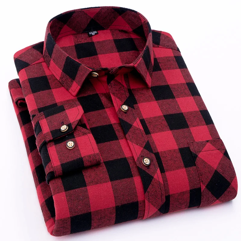 Plus Size Men Flannel Shirt Long Sleeve Casual Plaid Shirt Brushed Cotton Shacket Outdoor Workwear Fashion
Plus Size Men Flannel Shirt Long Sleeve Casual Plaid Shirt Brushed Cotton Shacket Outdoor Workwear Fashion