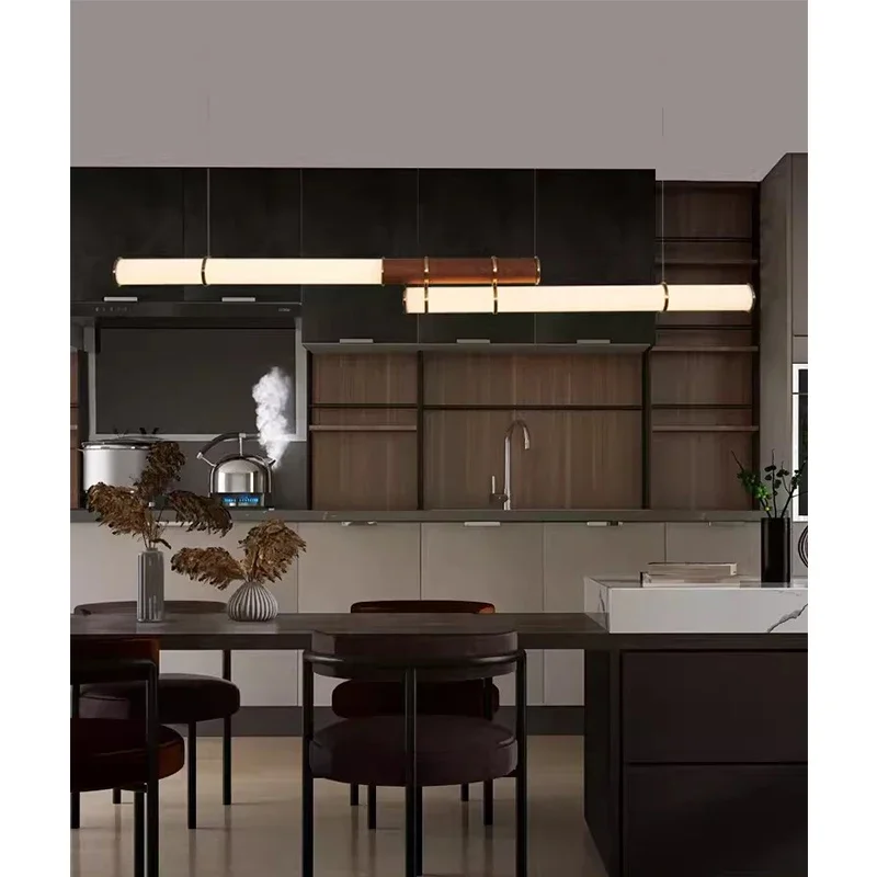 New Retro Restaurant Bar Living Room Long Strip Chandelier Modern Study Office Designer Display Front Desk Wood Grain Chandelier
New Retro Restaurant Bar Living Room Long Strip Chandelier Modern Study Office Designer Display Front Desk Wood Grain Chandelier
