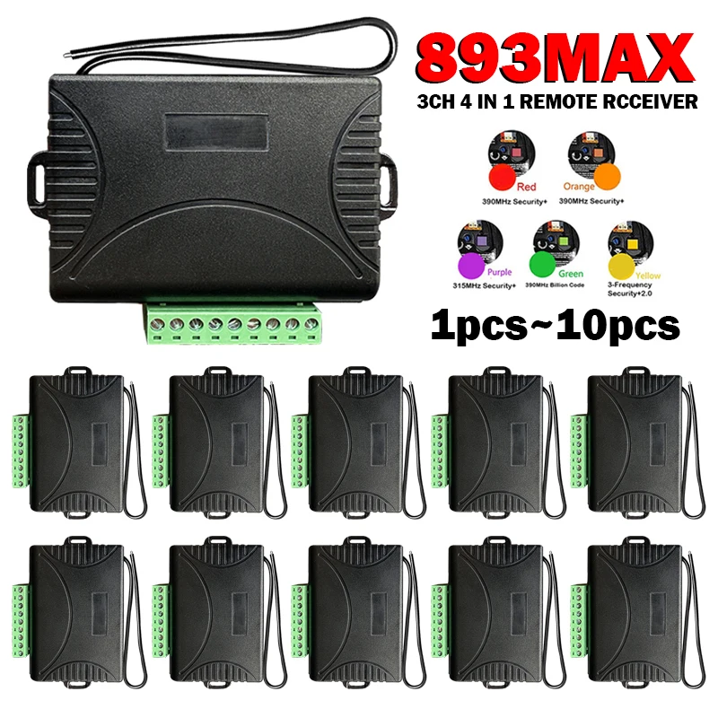 3 Channels 4 in 1 Remote Control Receiver Switch Gate Controller For LiftMaster 893MAX 890MAX 892MAX 895MAX 893LM 371LM 971LM
3 Channels 4 in 1 Remote Control Receiver Switch Gate Controller For LiftMaster 893MAX 890MAX 892MAX 895MAX 893LM 371LM 971LM