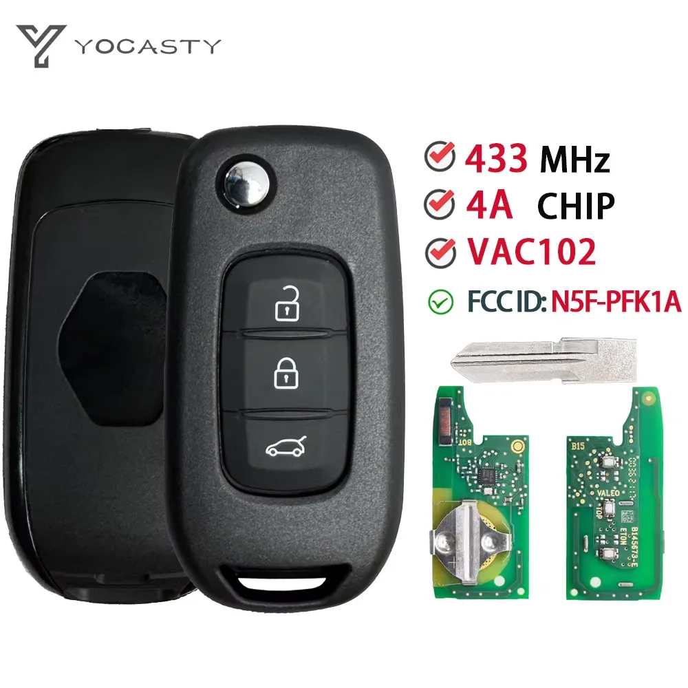 YOCASTY IC:3248A-RFK1A OEM PCB For Renault Oroch Logan Duster Sandero FCCID:N5F-PFK1A 433Mhz 4A Chip Remote Control Key
YOCASTY IC:3248A-RFK1A OEM PCB For Renault Oroch Logan Duster Sandero FCCID:N5F-PFK1A 433Mhz 4A Chip Remote Control Key