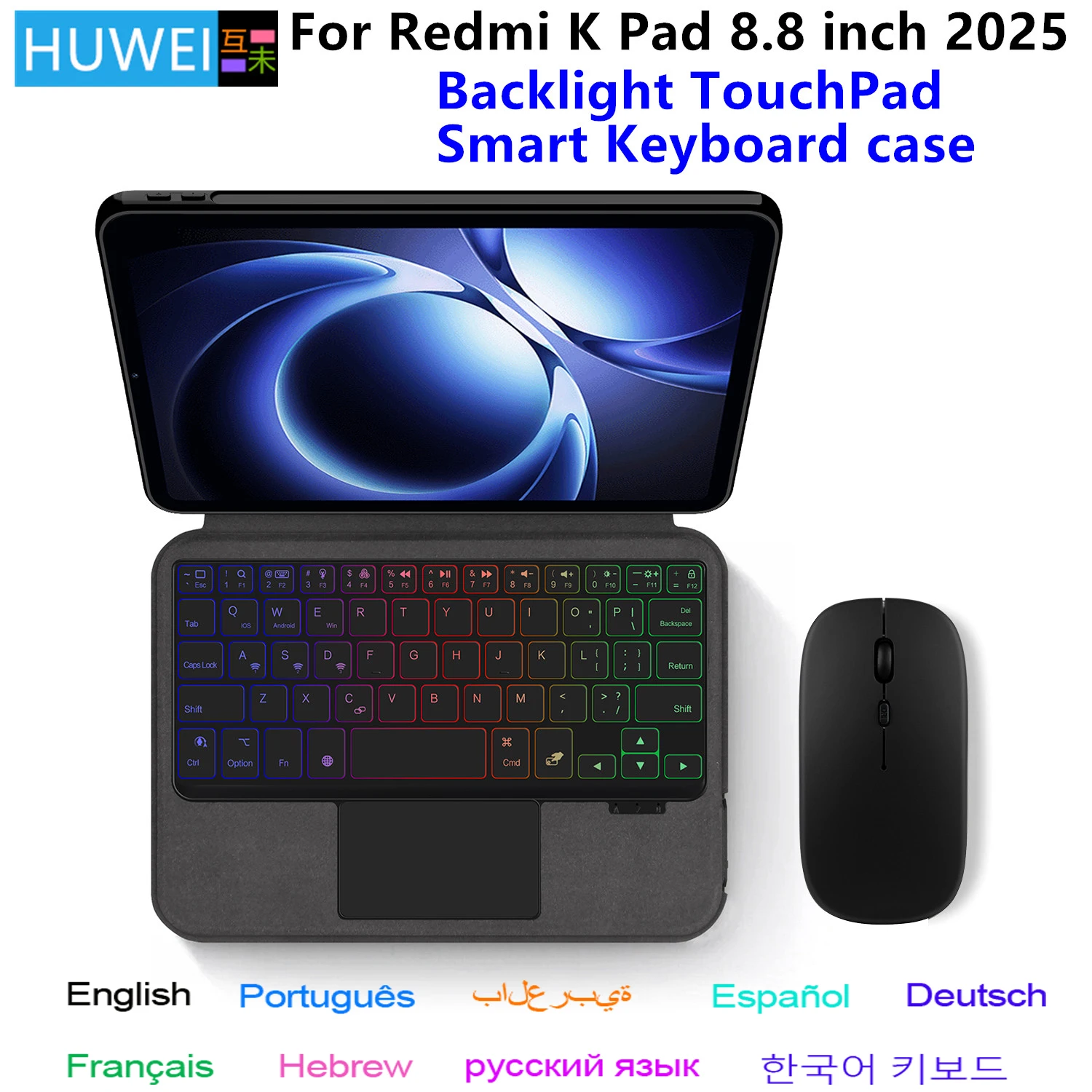 HUWEI Magic Keyboard for Xiaomi Redmi K Pad 2025 Case RedMi K Pad Kpad 8.8" Tablet Smart Cover Backlight TrackPad Keyboard Folio
HUWEI Magic Keyboard for Xiaomi Redmi K Pad 2025 Case RedMi K Pad Kpad 8.8" Tablet Smart Cover Backlight TrackPad Keyboard Folio