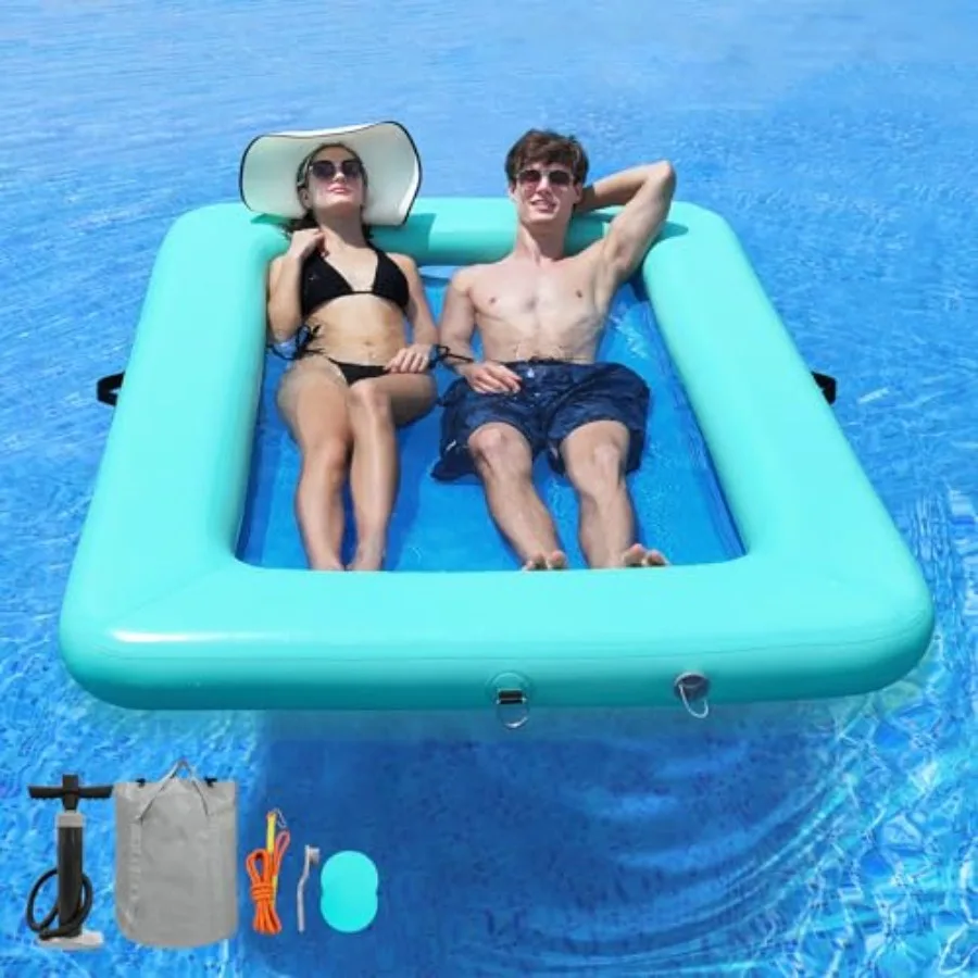 Rectangle Floating Ring 6FT/6.6FT Inflatable Water Hammock Pool Floats Adult Lounger Float Floating Island Raft Platform Tannin
Rectangle Floating Ring 6FT/6.6FT Inflatable Water Hammock Pool Floats Adult Lounger Float Floating Island Raft Platform Tannin