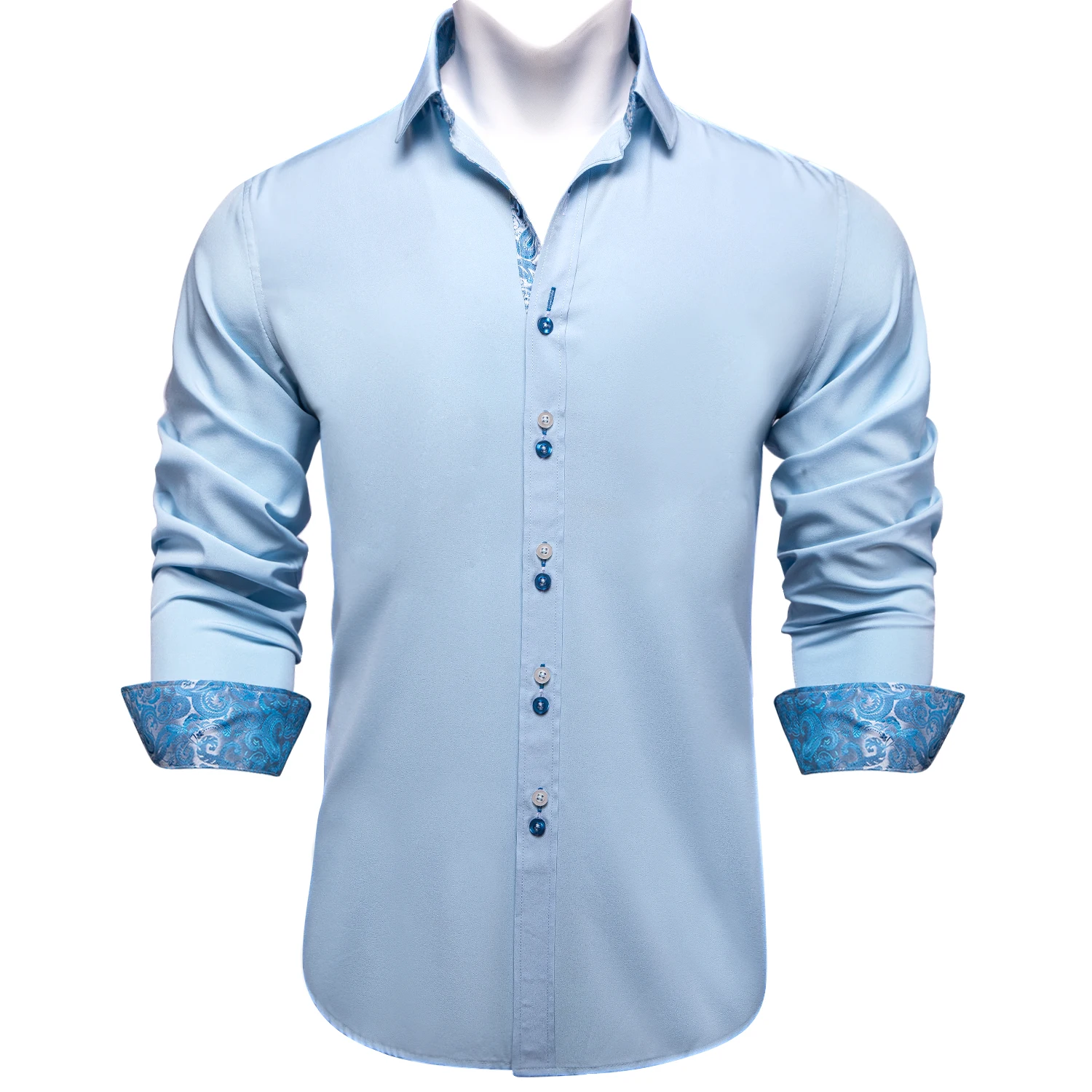 Sky Blue Patchwork Collar Man Shirts camisa masculina Spring Autumn Long Sleeve Button-Down Men Wears Party Shirt For Men Gifts
Sky Blue Patchwork Collar Man Shirts camisa masculina Spring Autumn Long Sleeve Button-Down Men Wears Party Shirt For Men Gifts