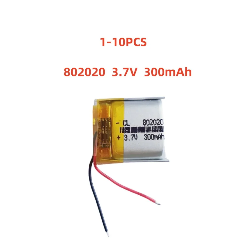 1-10 PCS 802020 3.7V 300mAh Lithium Polymer LiPo Rechargeable Battery For MP3 GPS E-books Camera Recorder Toys Bluetooth Speaker
1-10 PCS 802020 3.7V 300mAh Lithium Polymer LiPo Rechargeable Battery For MP3 GPS E-books Camera Recorder Toys Bluetooth Speaker