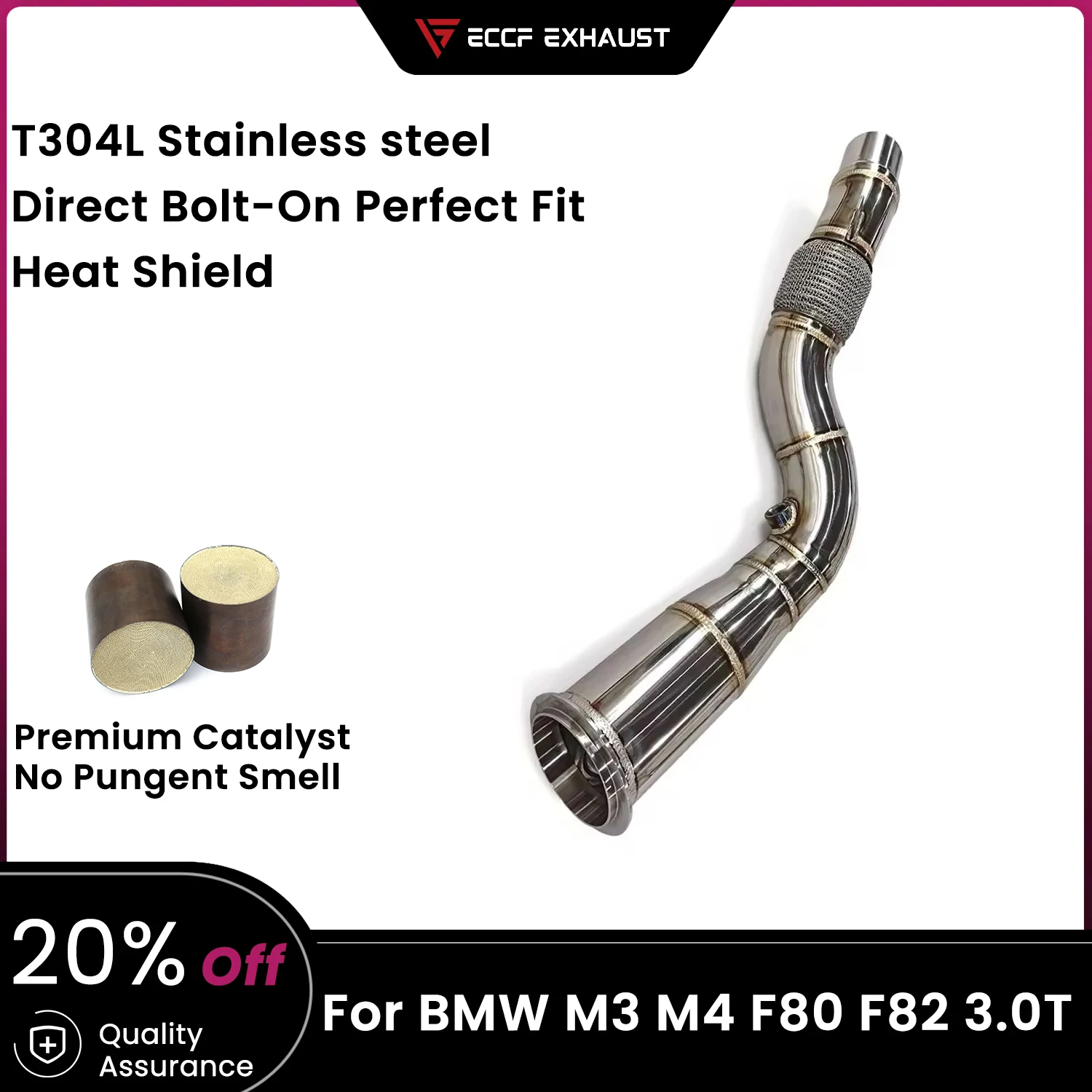ECCF Sports Downpipe For BMW M3 M4 F80 F82 3.0T Aggressive Exhaust Sound High Flow Performance Upgrade
ECCF Sports Downpipe For BMW M3 M4 F80 F82 3.0T Aggressive Exhaust Sound High Flow Performance Upgrade