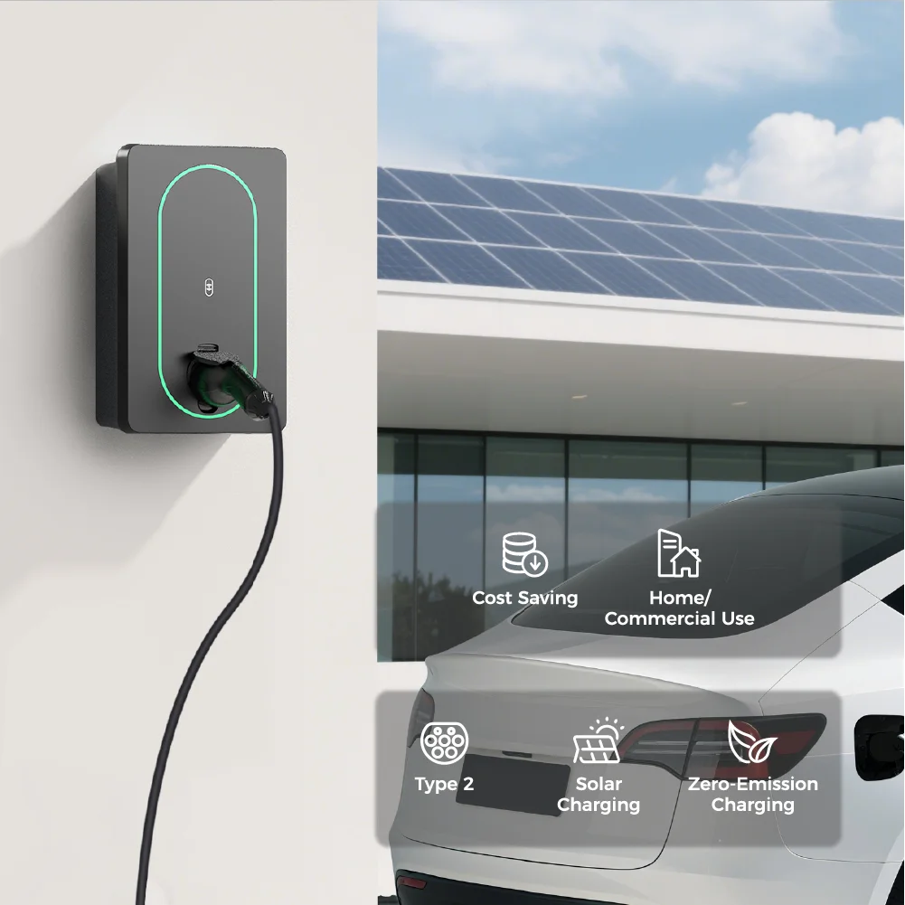 Wall Mounted Home Solar Charging Smart Electric Vehicle Charger 7.4KW 11KW 22KW Type 2 CE Certified EV Charger
Wall Mounted Home Solar Charging Smart Electric Vehicle Charger 7.4KW 11KW 22KW Type 2 CE Certified EV Charger