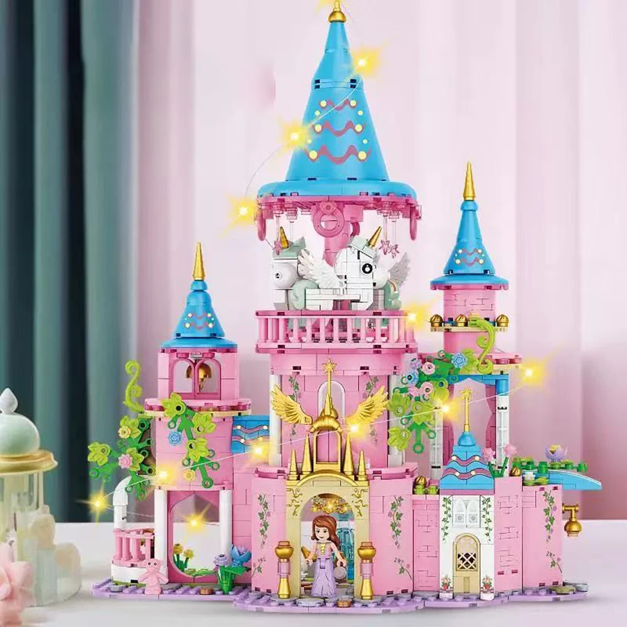 Строительные блоки «Замок принцессы». Большой замок из строительных блоков. Настольные украшения, праздничные подарки, подарки на день рождения, без подсветки.
Строительные блоки «Замок принцессы». Большой замок из строительных блоков. Настольные украшения, праздничные подарки, подарки на день рождения, без подсветки.