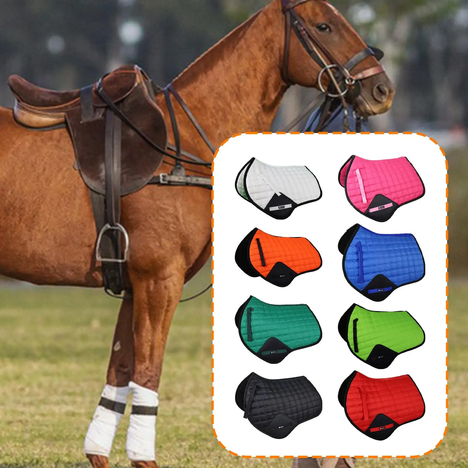 Horse Saddle Pad Sweat Absorbing Canvas Riding Mat Non Slip Essential Equestrian Gear for Horse Show Jumping
Horse Saddle Pad Sweat Absorbing Canvas Riding Mat Non Slip Essential Equestrian Gear for Horse Show Jumping