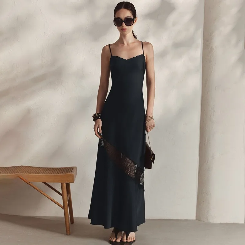 Ticketsx Women's Satin Evening Dresses Fashion Lace Patchwork Hollow See-through Backless Dress Elegant Party New Female Dresses
Ticketsx Women's Satin Evening Dresses Fashion Lace Patchwork Hollow See-through Backless Dress Elegant Party New Female Dresses