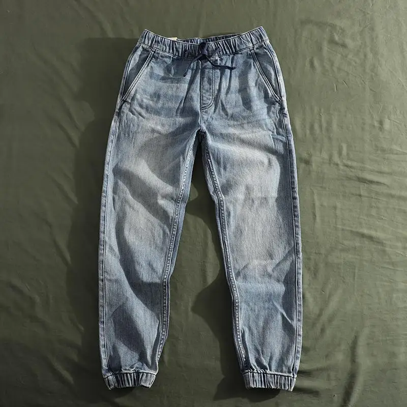 Drawstring Handsome Heavy Autumn Winter 2025 Retro Washed Denim Elastic Waist Sweatpants Low Rise Baggy Jeans Cargo Pants Men
Drawstring Handsome Heavy Autumn Winter 2025 Retro Washed Denim Elastic Waist Sweatpants Low Rise Baggy Jeans Cargo Pants Men