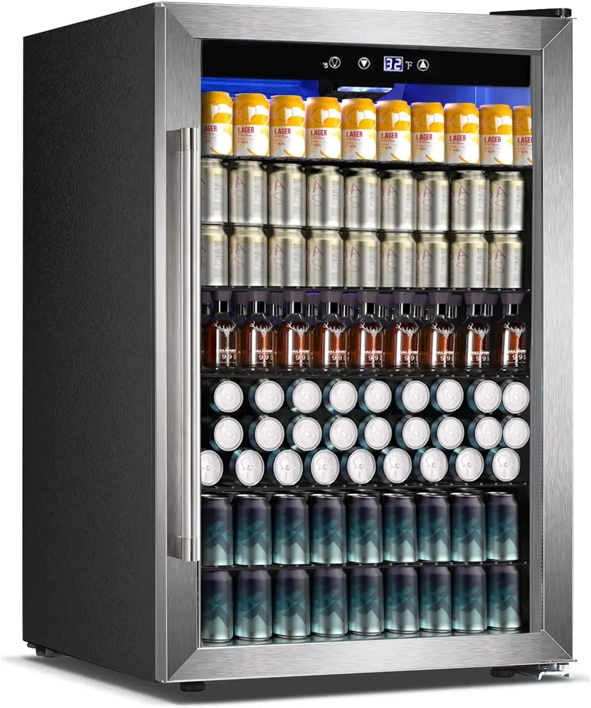 Freestanding 45 Cu Ft Wine Fridge 37 Bottle 145 Can Beverage Cooler Reversible Stainless Steel Glass Door Home Bar Kitchen Game
Freestanding 45 Cu Ft Wine Fridge 37 Bottle 145 Can Beverage Cooler Reversible Stainless Steel Glass Door Home Bar Kitchen Game