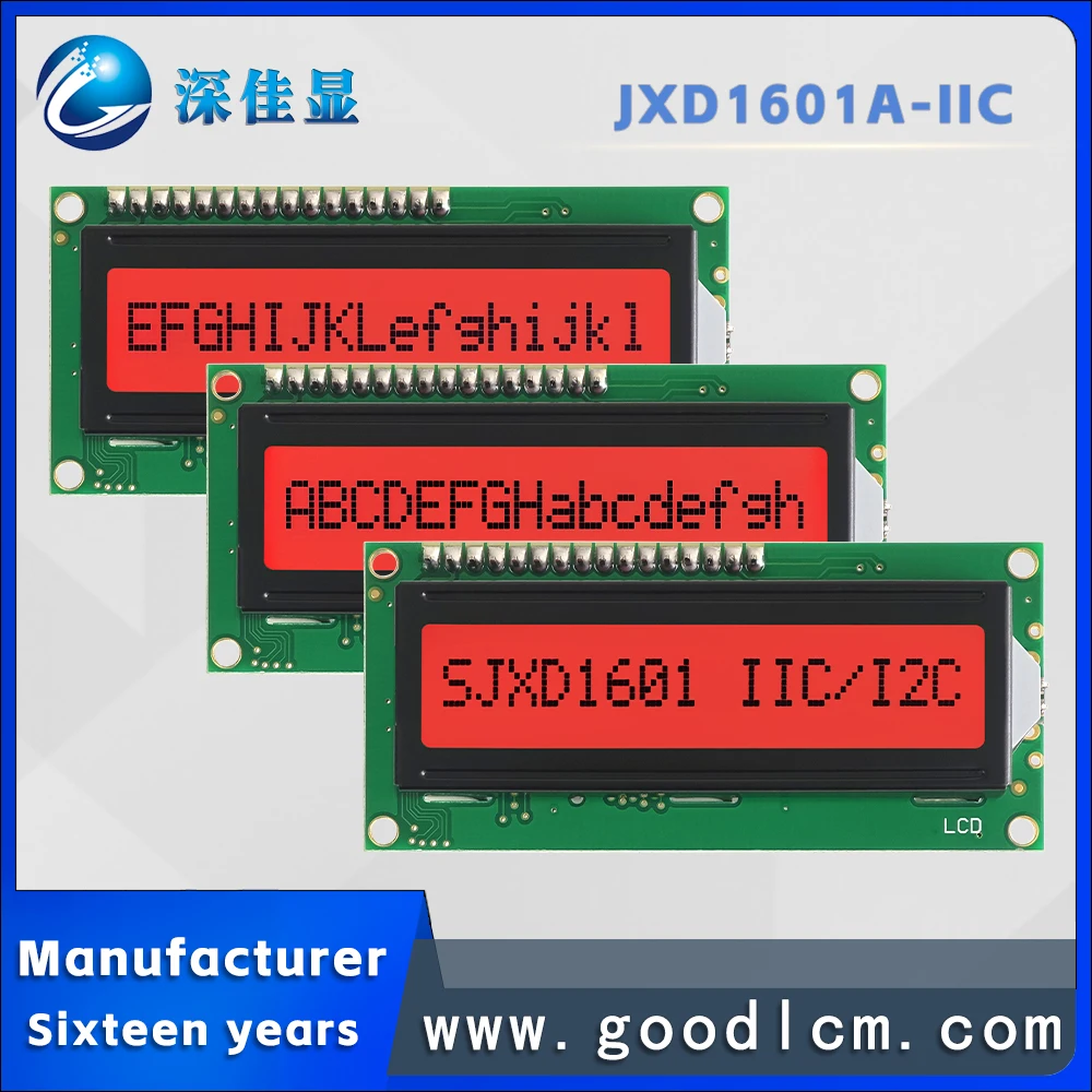 Высококачественный экран промышленного класса IIC/I2C 1601, символьный экран JXD1601A-IIC FSTN, красный положительный модуль подсветки LCM
Высококачественный экран промышленного класса IIC/I2C 1601, символьный экран JXD1601A-IIC FSTN, красный положительный модуль подсветки LCM