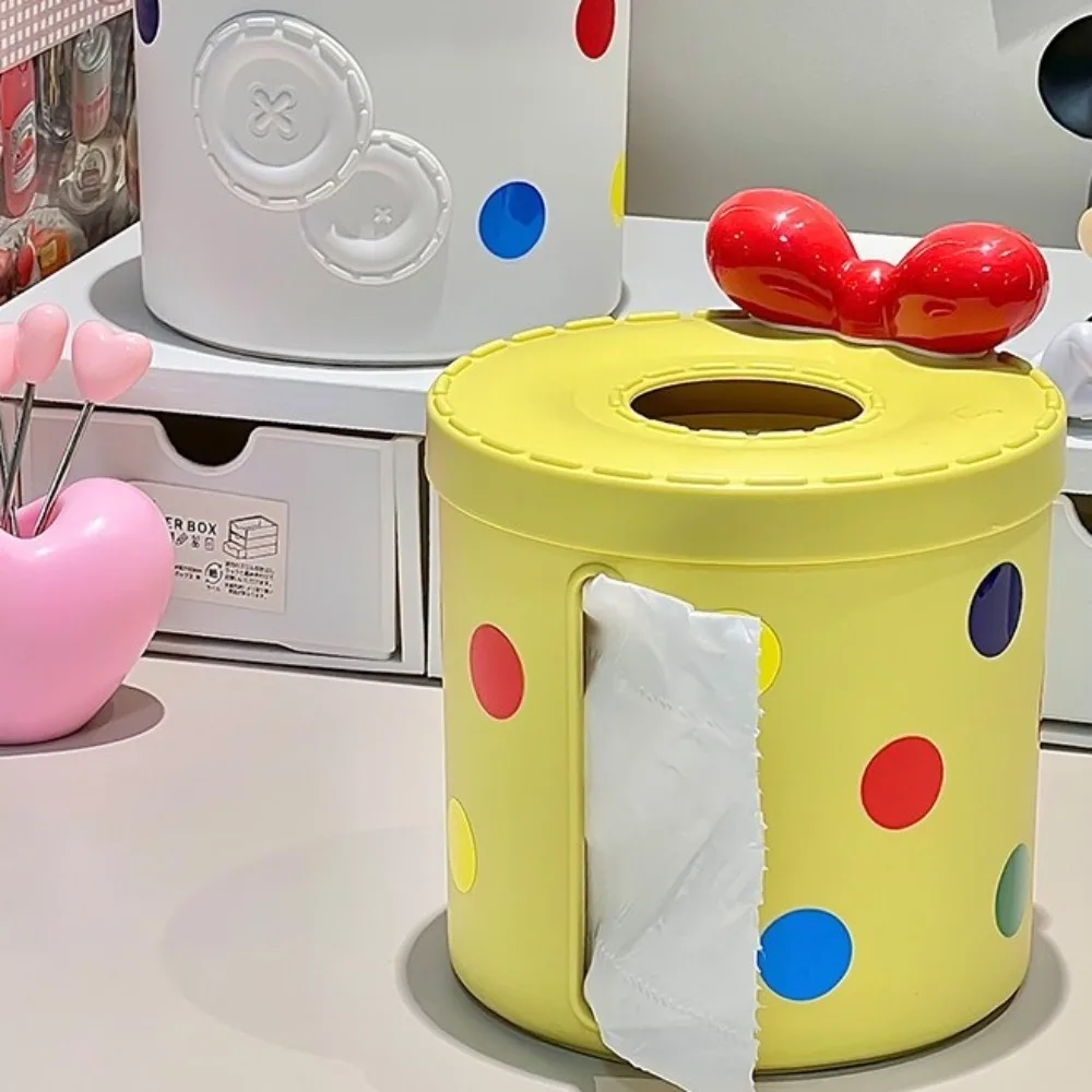 Creative Polka Dot Style Dopamine Tissue Box Multifunctional Round Paper Storage Box Dustproof Plastic Tissue Dispenser Office
Creative Polka Dot Style Dopamine Tissue Box Multifunctional Round Paper Storage Box Dustproof Plastic Tissue Dispenser Office